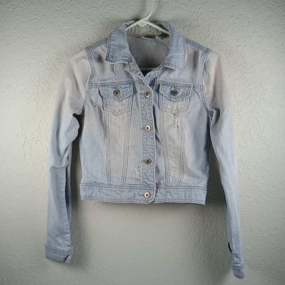 Mudd Distressed Denim‎ Blue Jean Jacket Womens Size Medium
